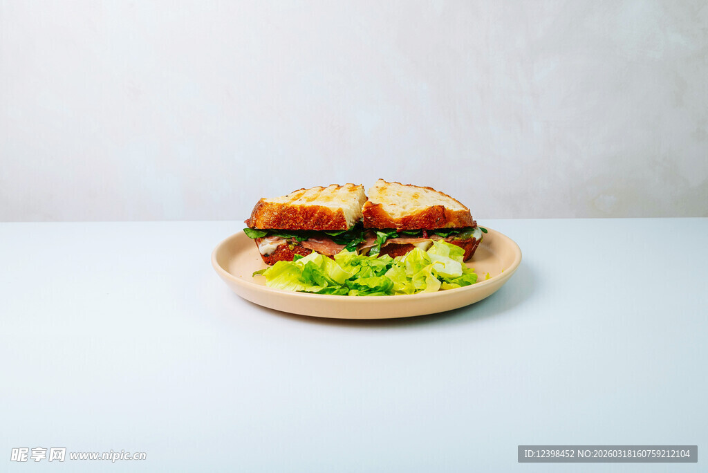 盘中美味烤肉配清新蔬菜