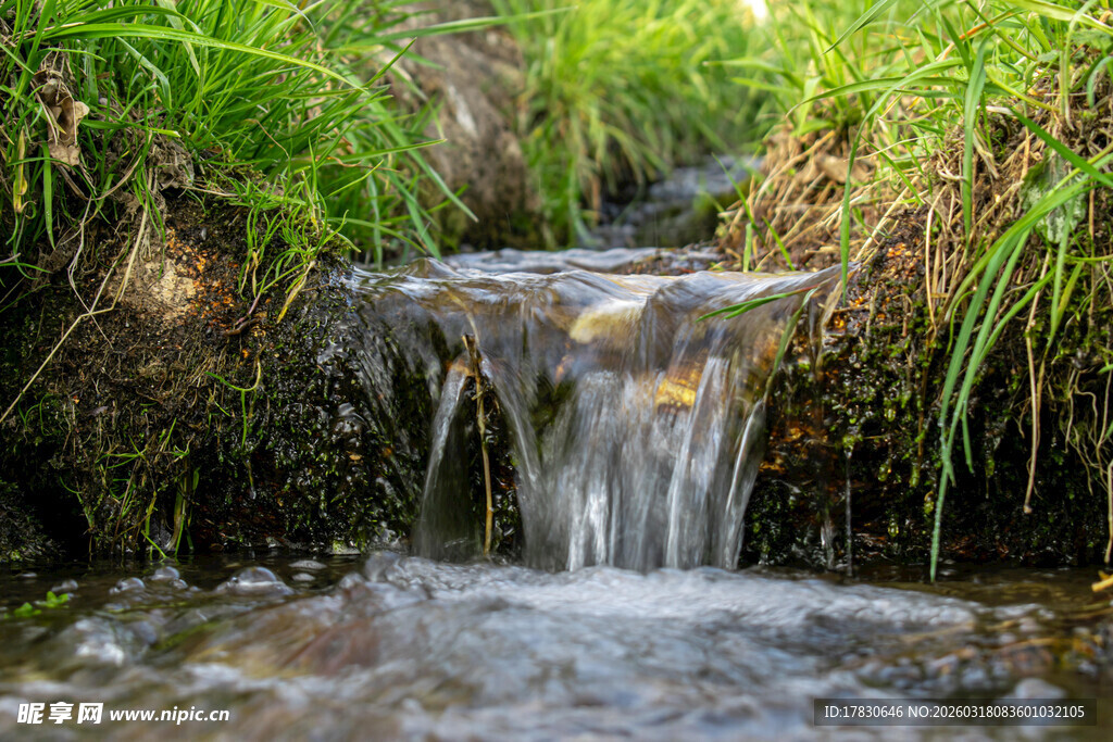 山间小溪流水潺潺
