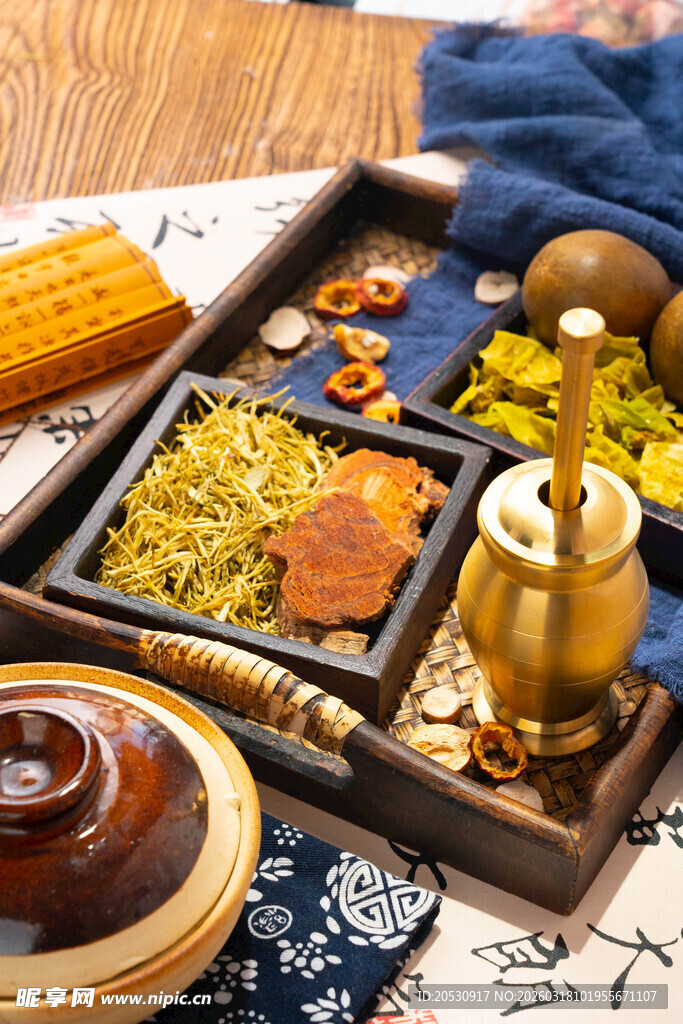 中医医疗药材摆拍