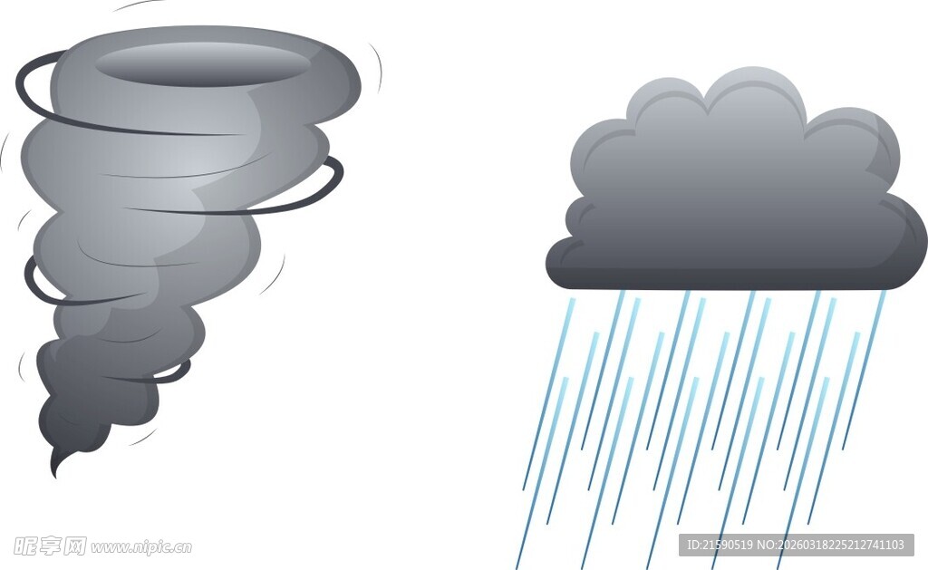 龙卷风与暴雨天气景象