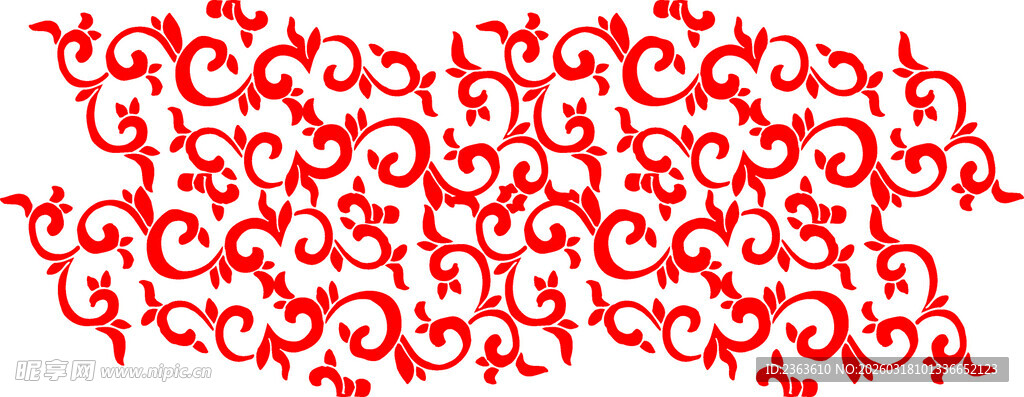 红色爱心图案装饰元素