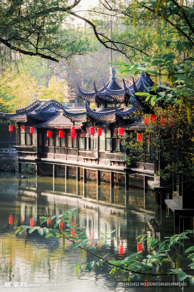 中式水乡古建风景