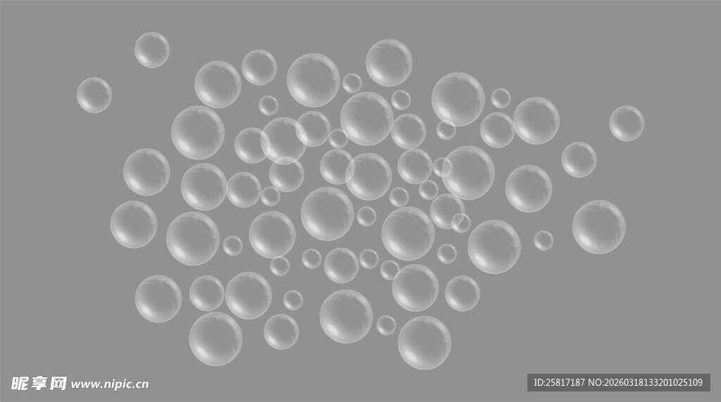 透明气泡群