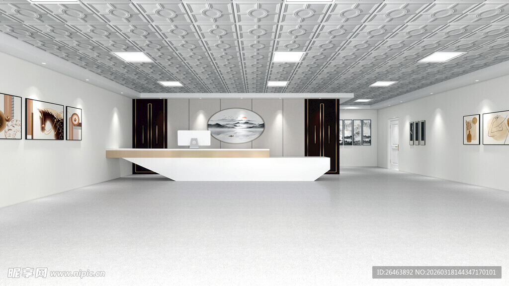 公司大厅天花装修效果