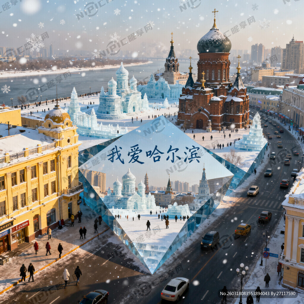 我爱哈尔滨   生成异型画面