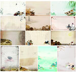 养生中国风名片背景