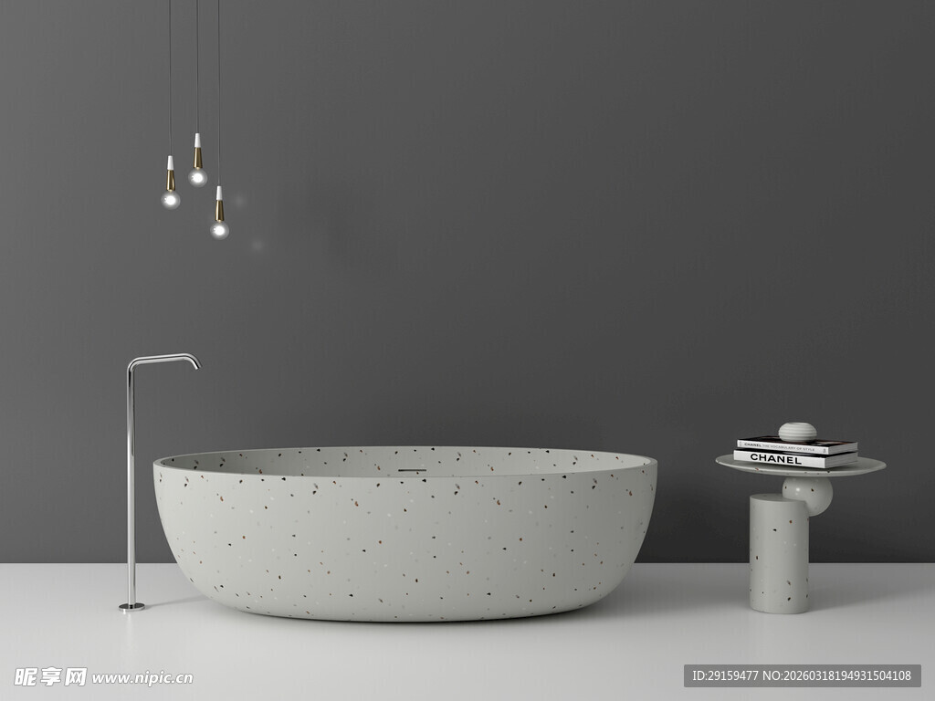 简约风独立式浴缸设计