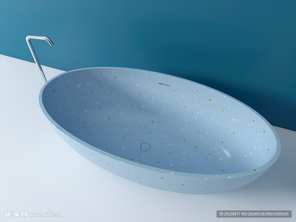 浅蓝色椭圆形洗手盆