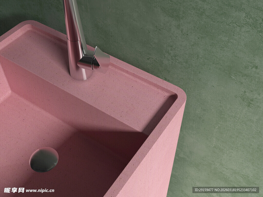粉色洗手盆设计展示