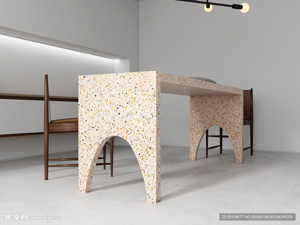 现代风格水磨石创意办公桌