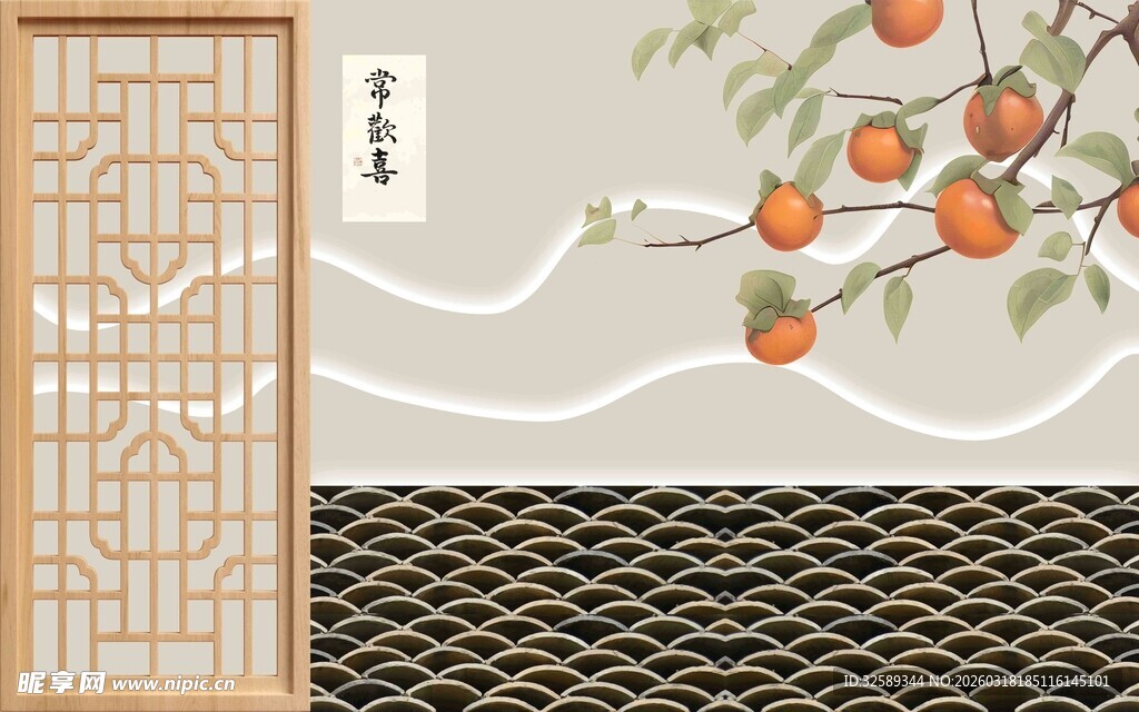 中式禅意风室内装饰画面