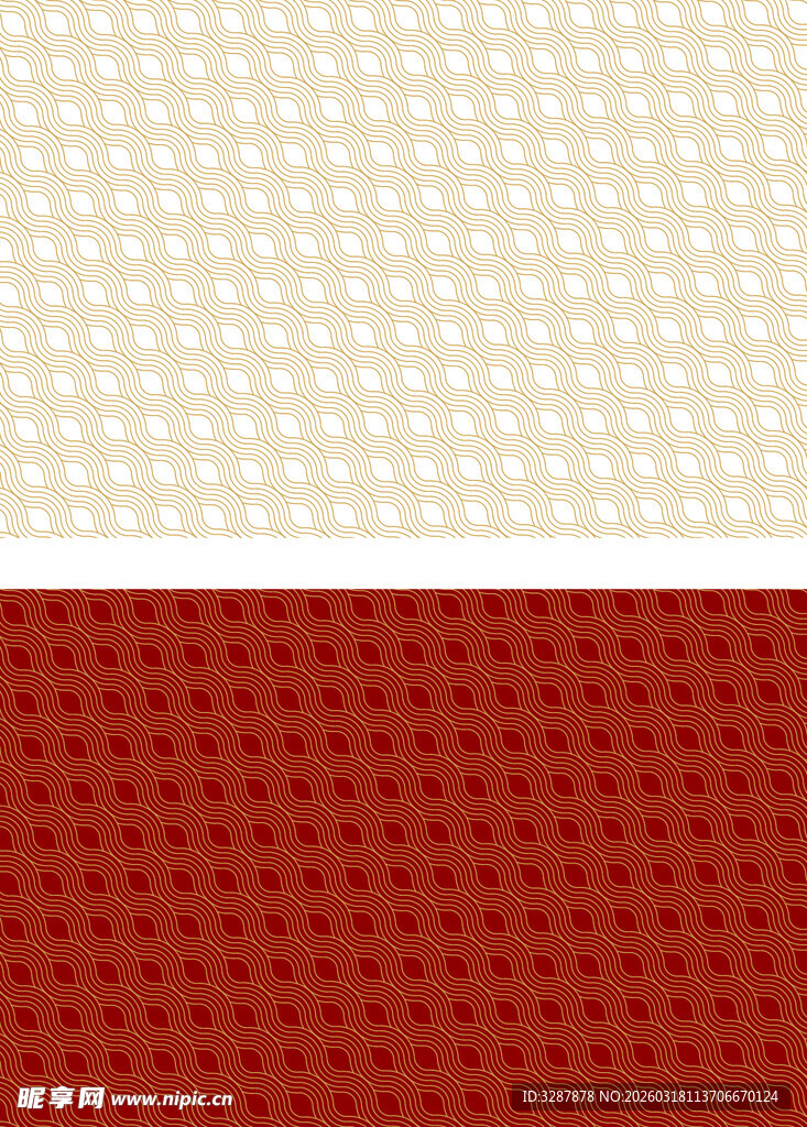 红白波点布料纹理展示