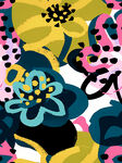 多彩抽象花卉图案设计