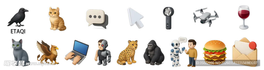 多样宠物图标集合