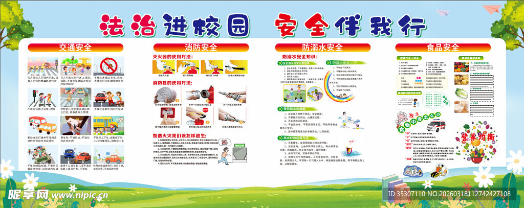 校园安全展板