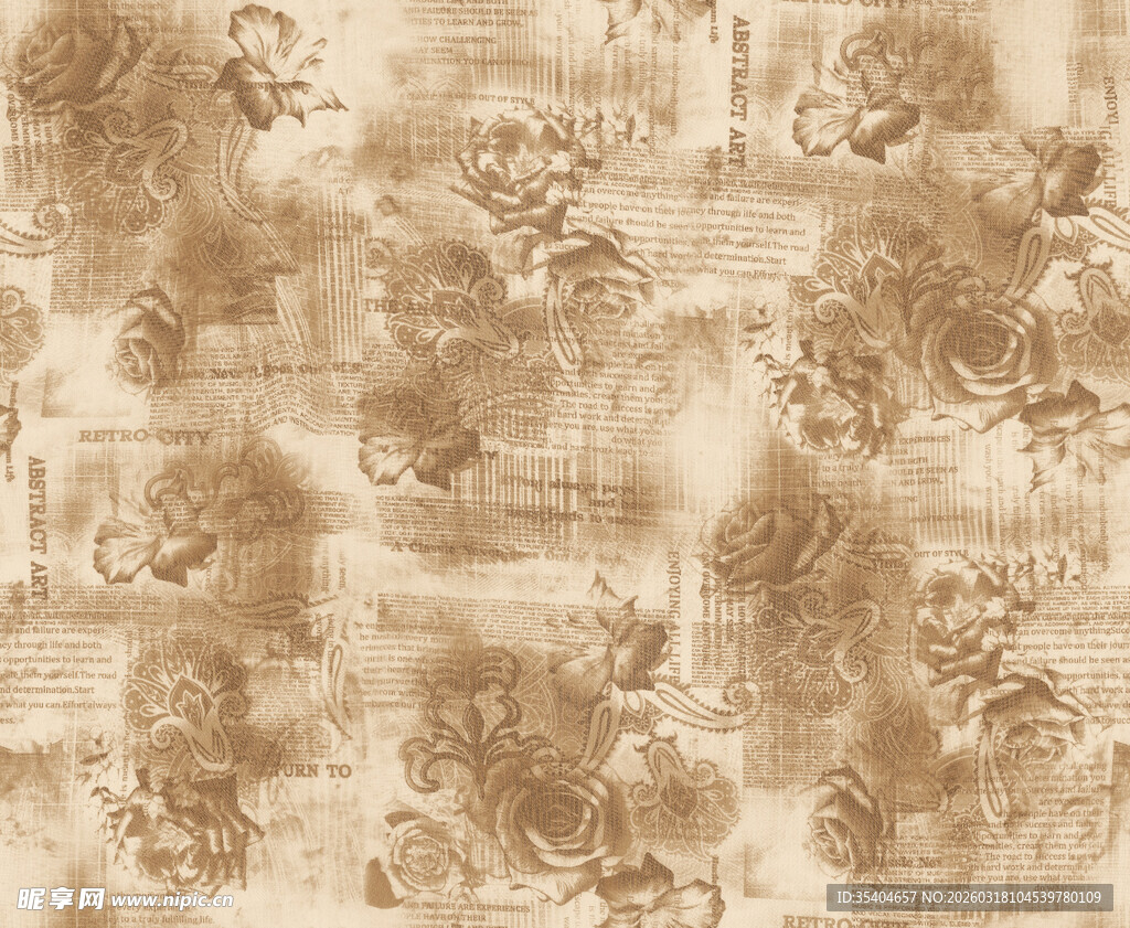 复古花卉纹理背景图案