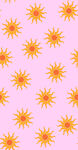 粉色背景上的太阳花图案