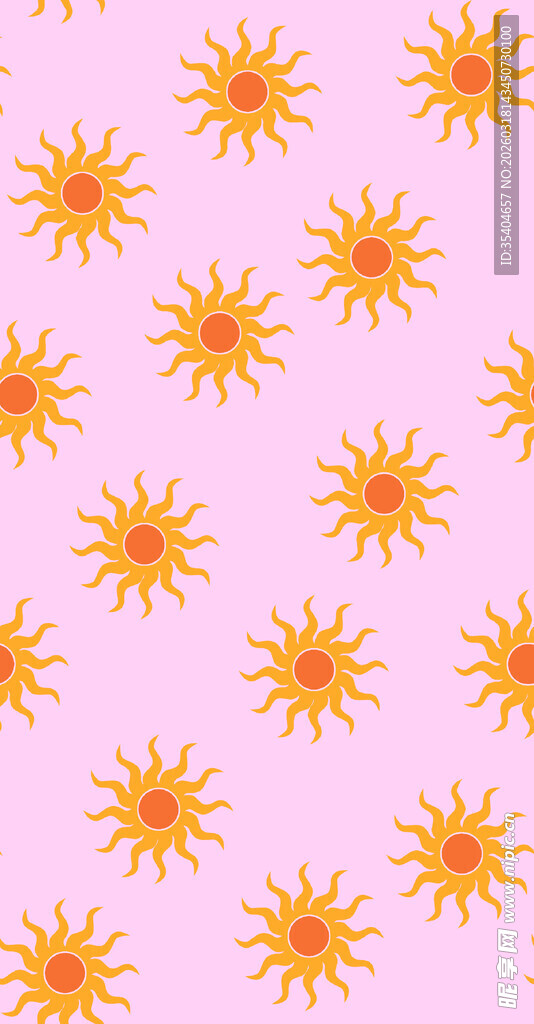 粉色背景上的太阳花图案