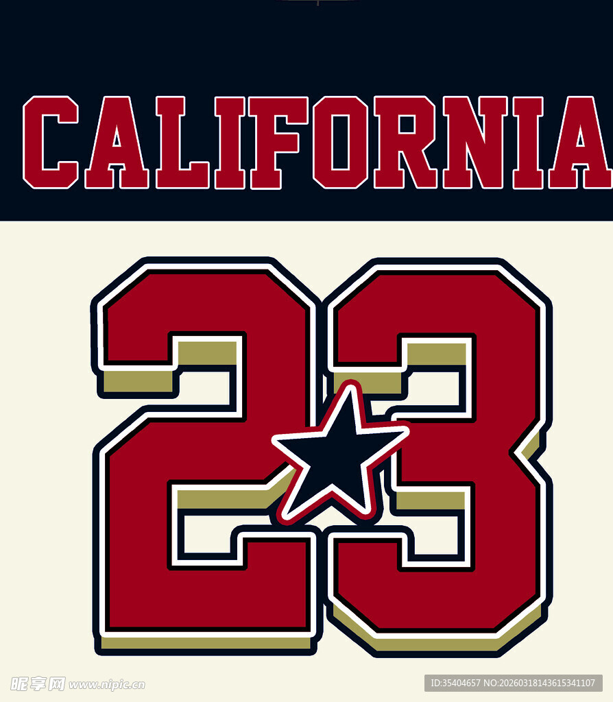 加州23号队服标志