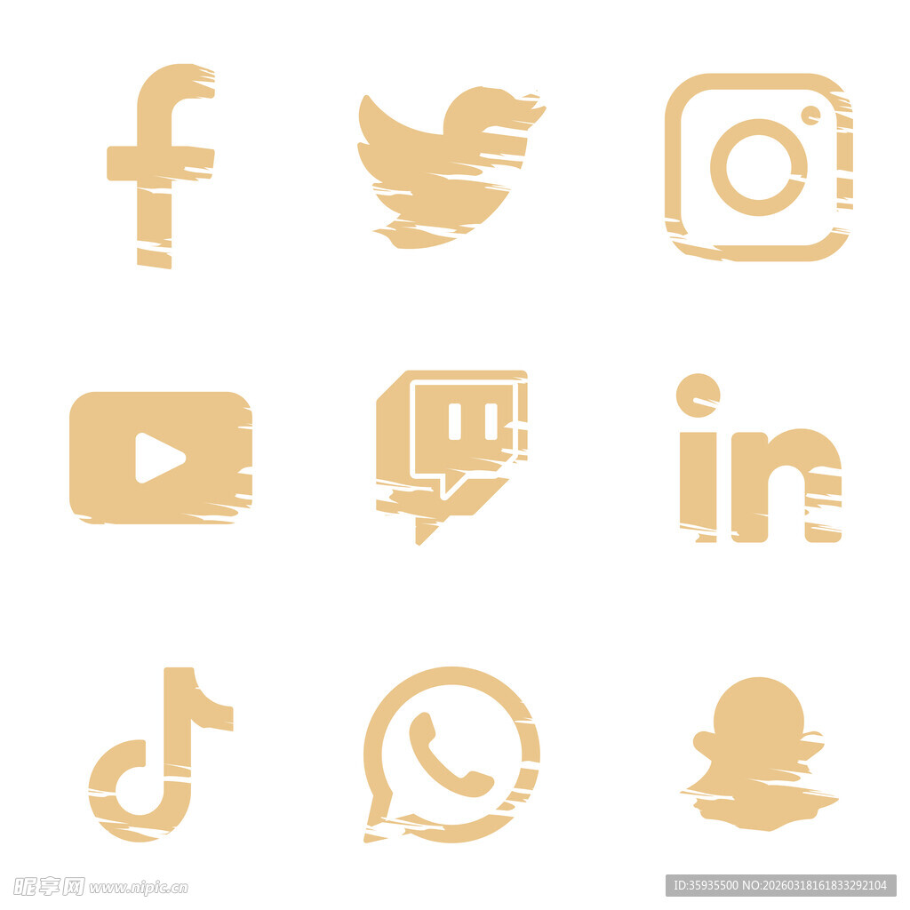 常见社交媒体图标集合