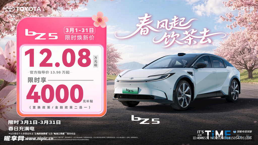 丰田春季车顶牌