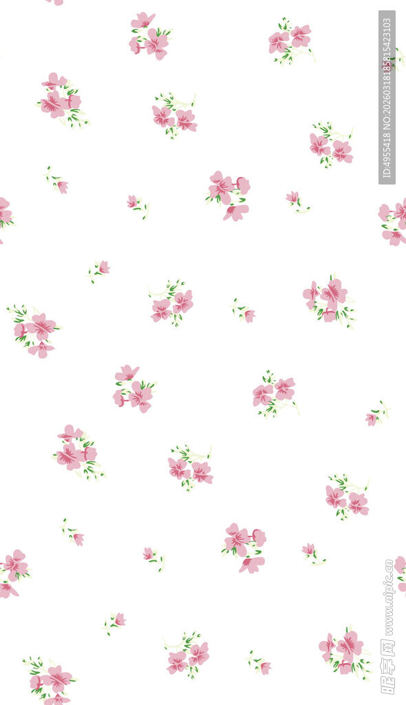 粉色小花图案背景