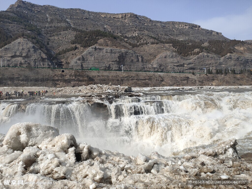 壶口瀑布壮观自然景象