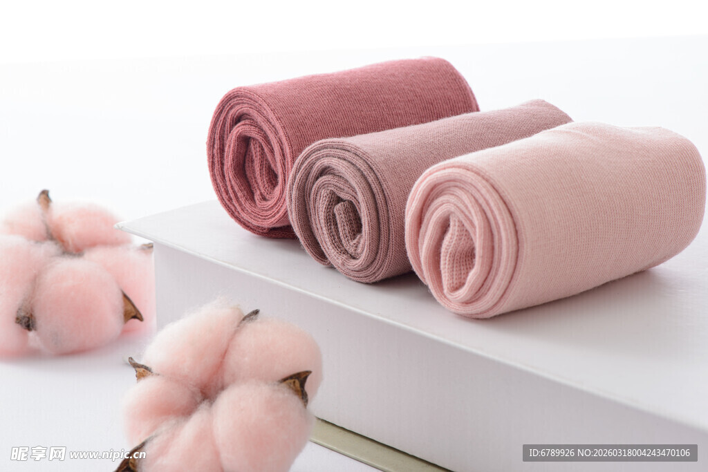 卷状柔软棉袜展示