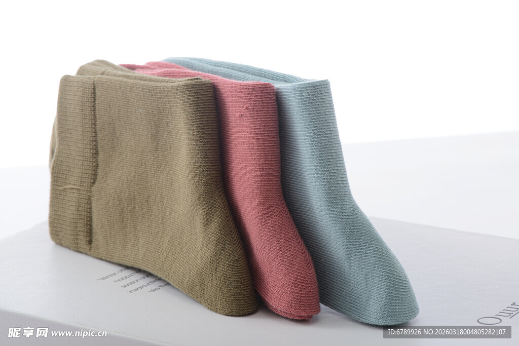 多彩堆叠棉袜