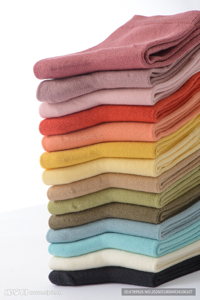 多彩柔软棉袜展示