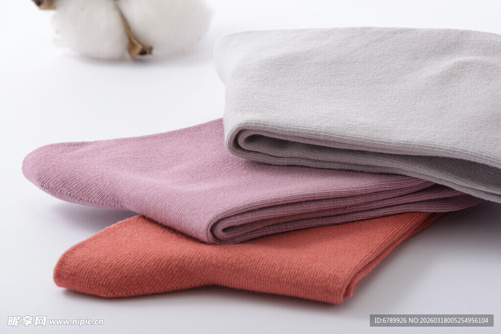 多彩三色袜子展示