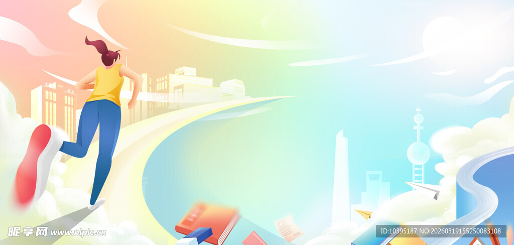 海边漫步的活力女子