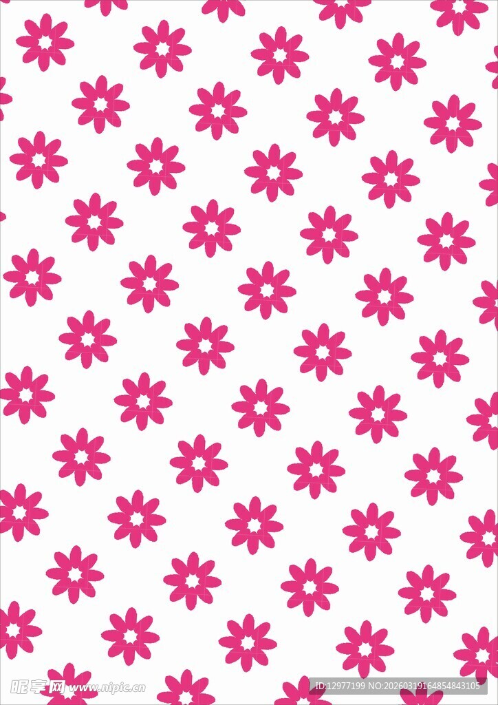 粉色小花无缝图案背景