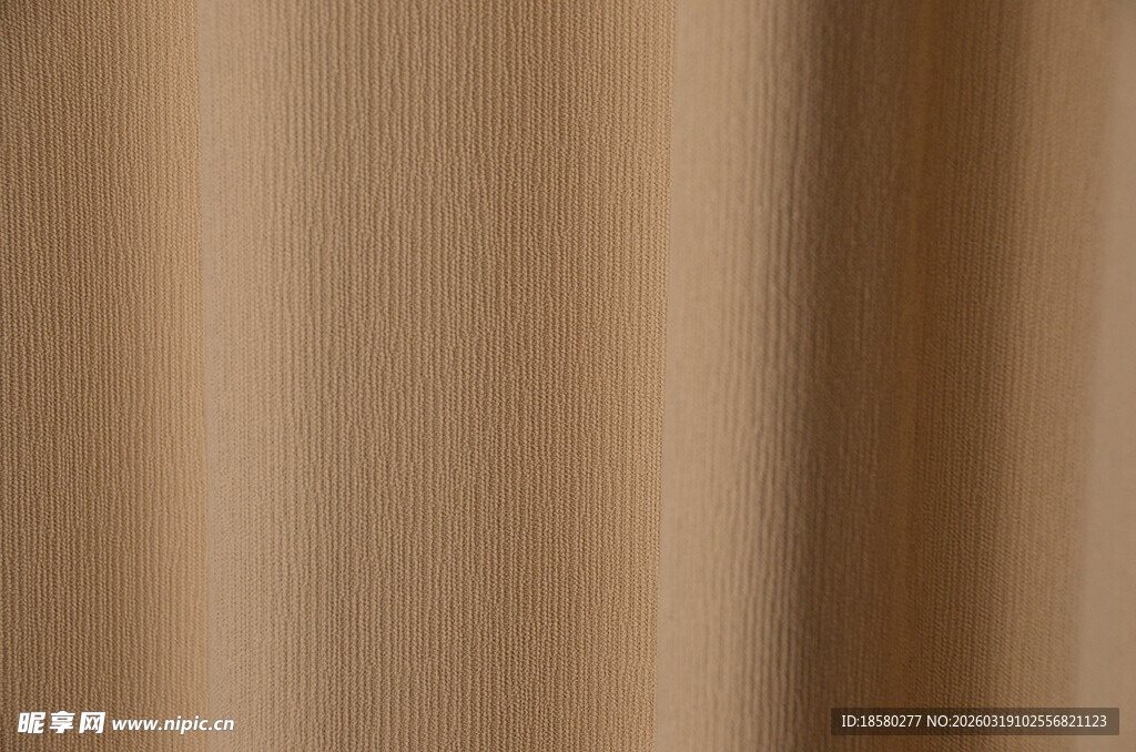 浅棕色纹理窗帘布料