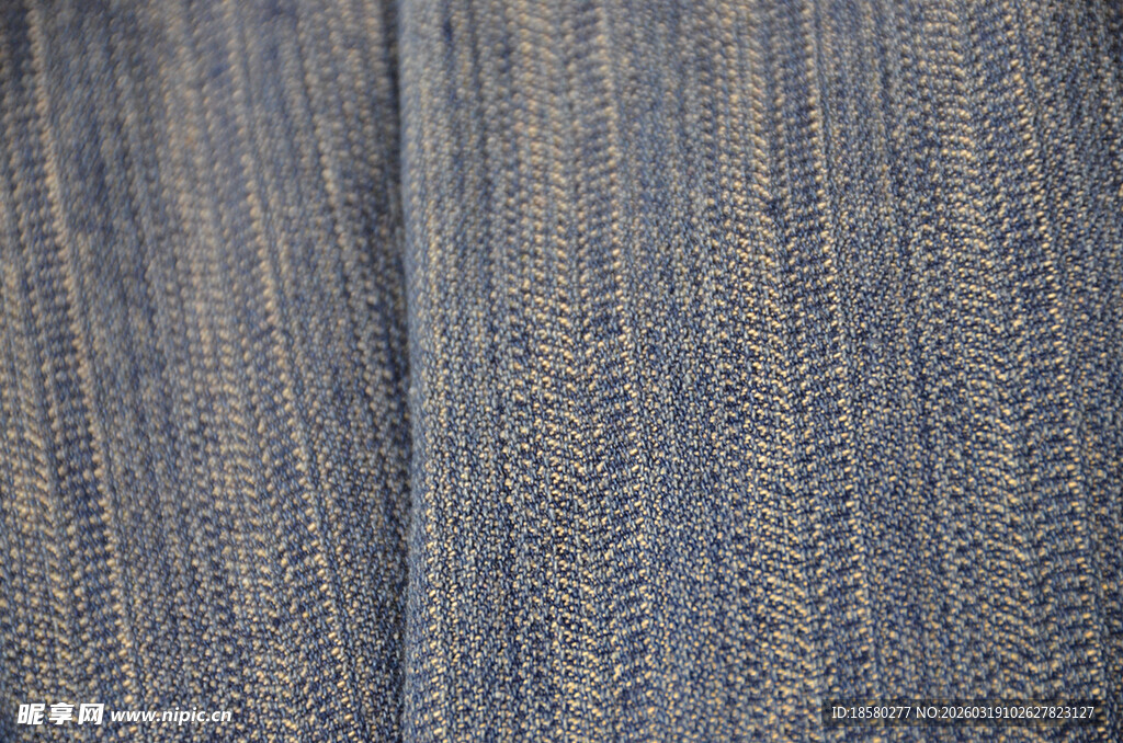 蓝色纹理布料细节展示