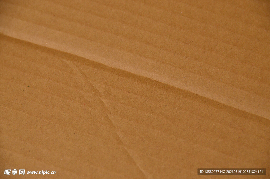 棕色瓦楞纸板纹理特写