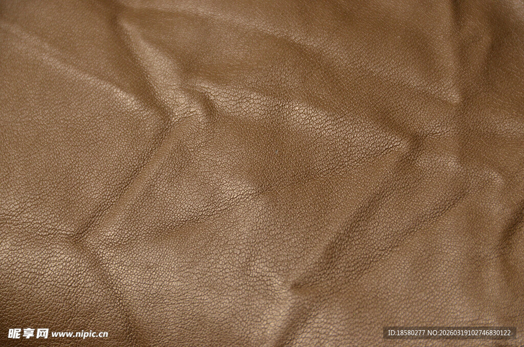 棕色纹理皮革材质特写