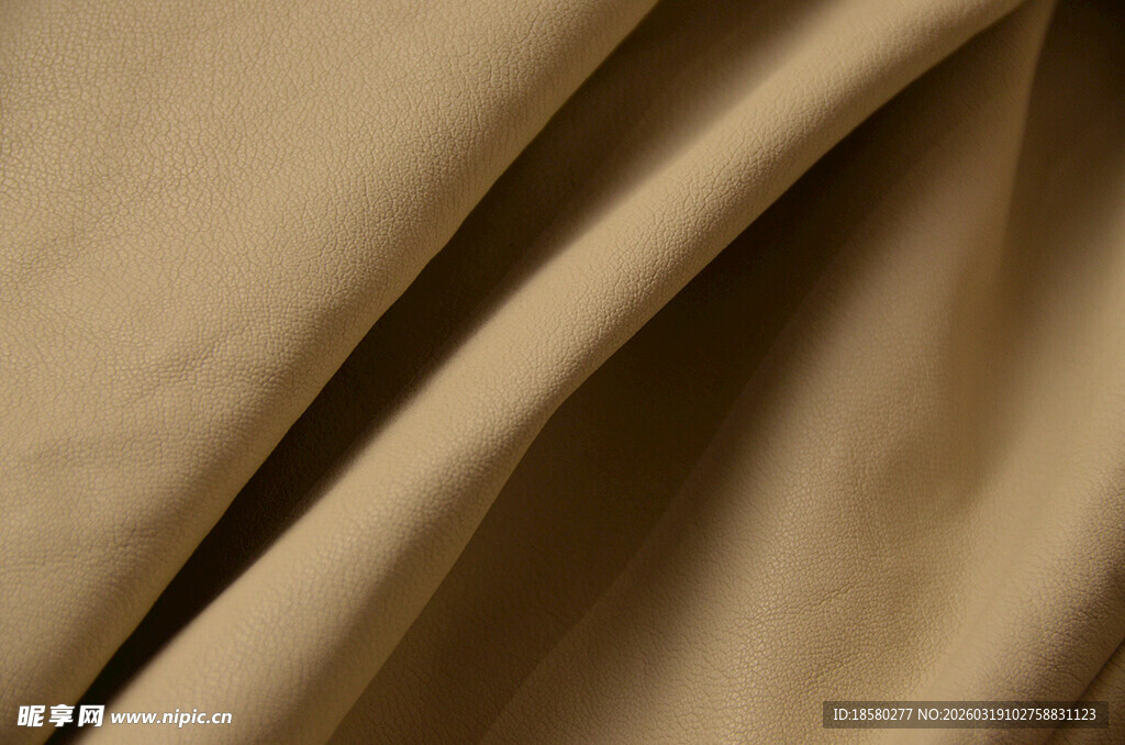 米色柔软布料纹理特写