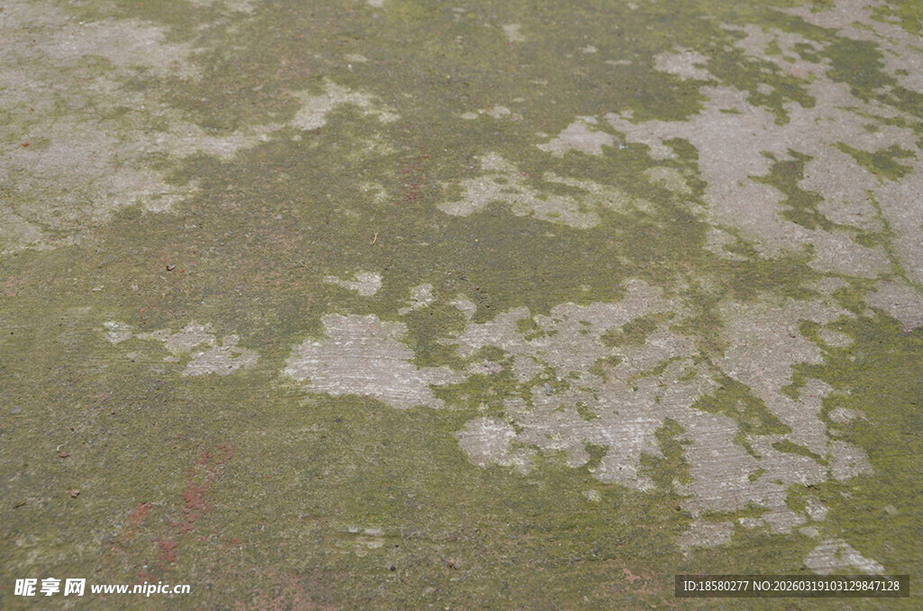 斑驳绿墙面纹理特写