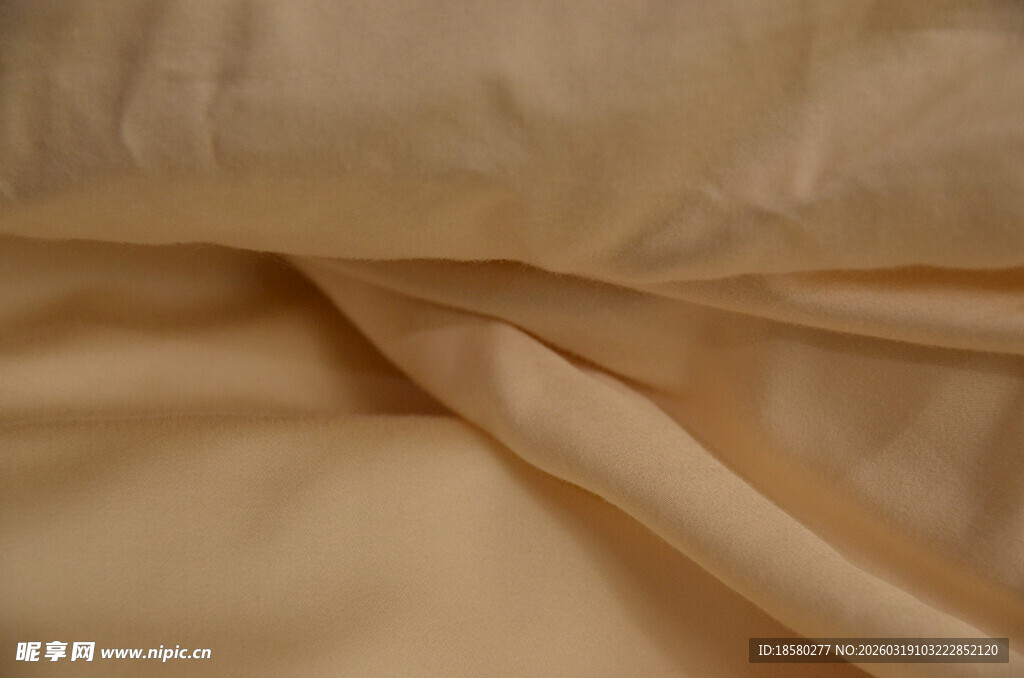 米黄色柔软布料纹理特写