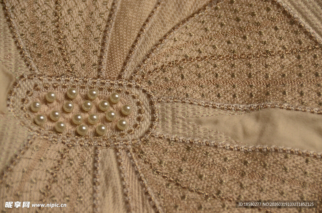 精美刺绣织物细节展示