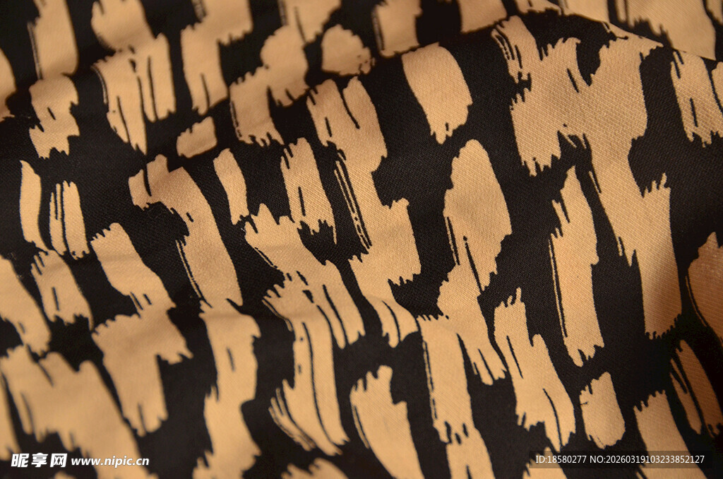 豹纹花纹布料特写