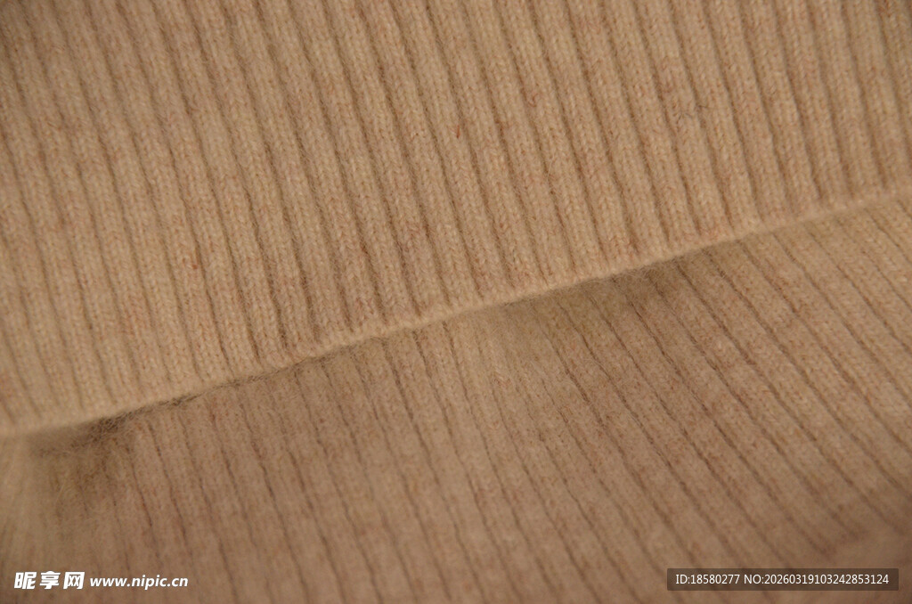 米色针织面料细节特写