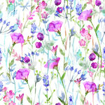 水彩绘梦幻缤纷花卉图案