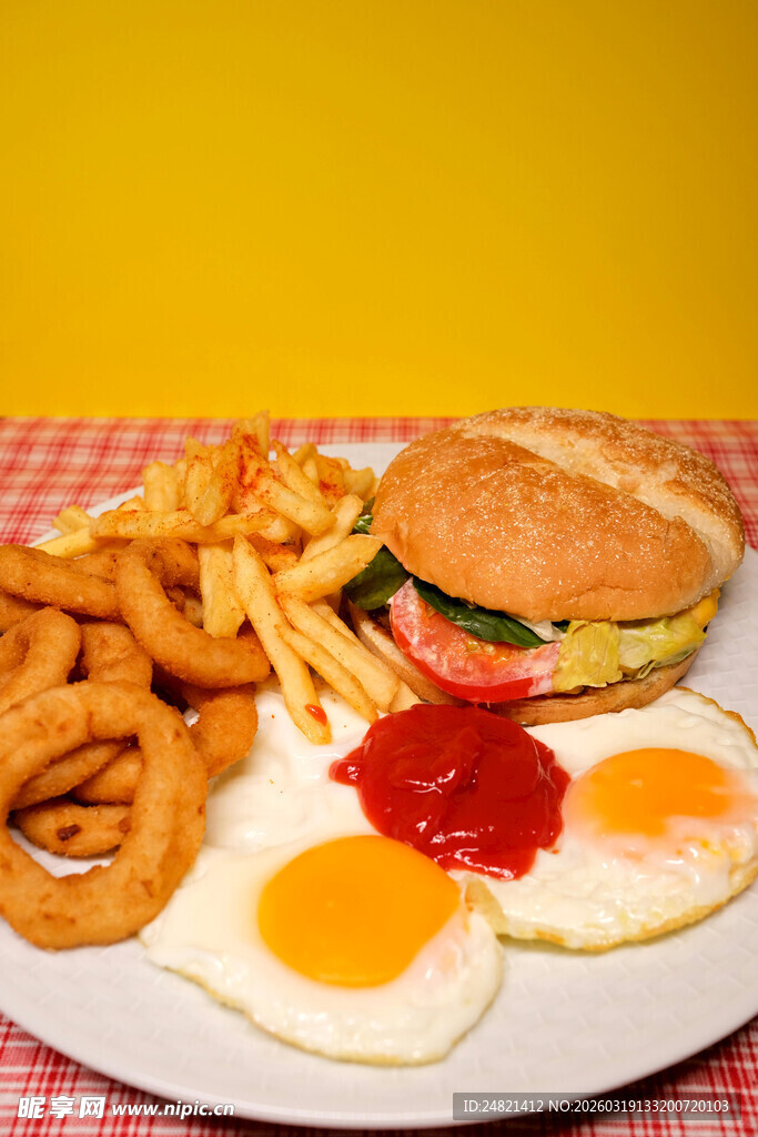 丰盛美式早餐组合