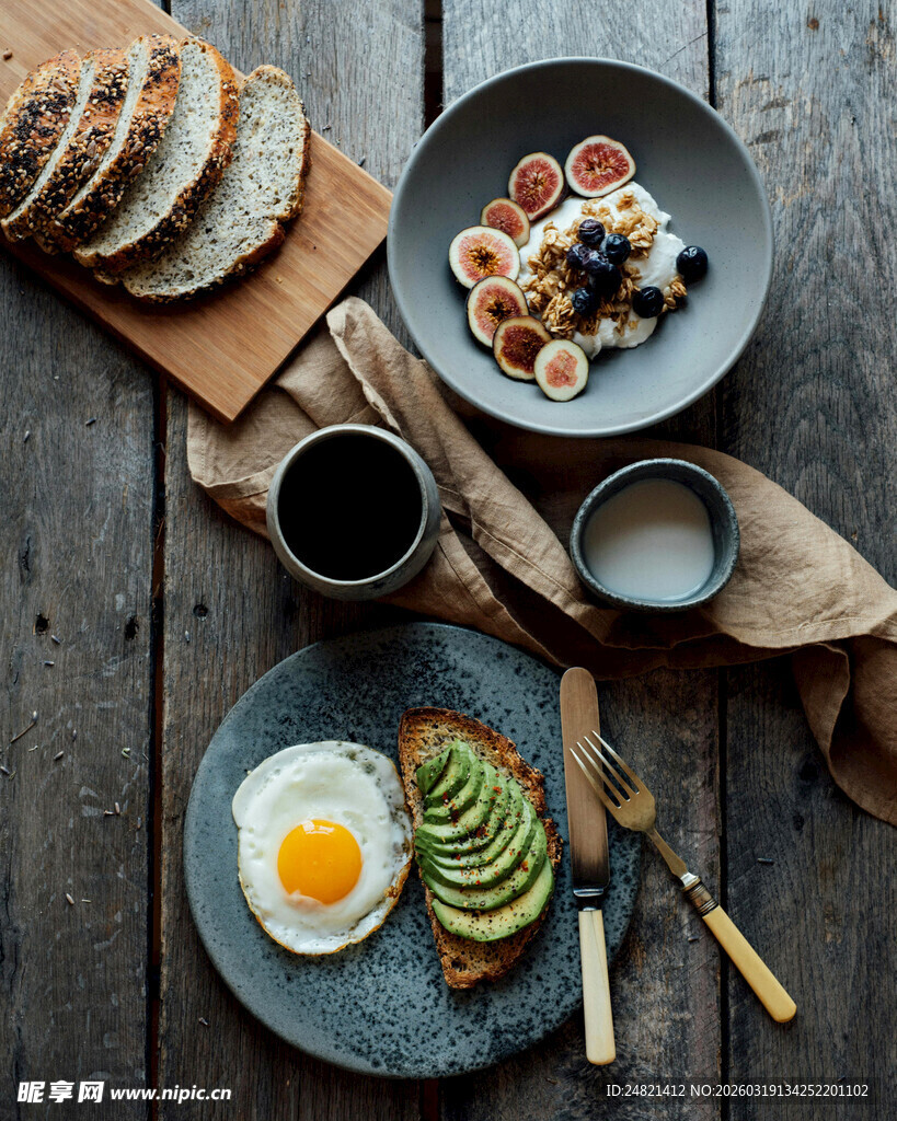 美味早餐摆盘展示
