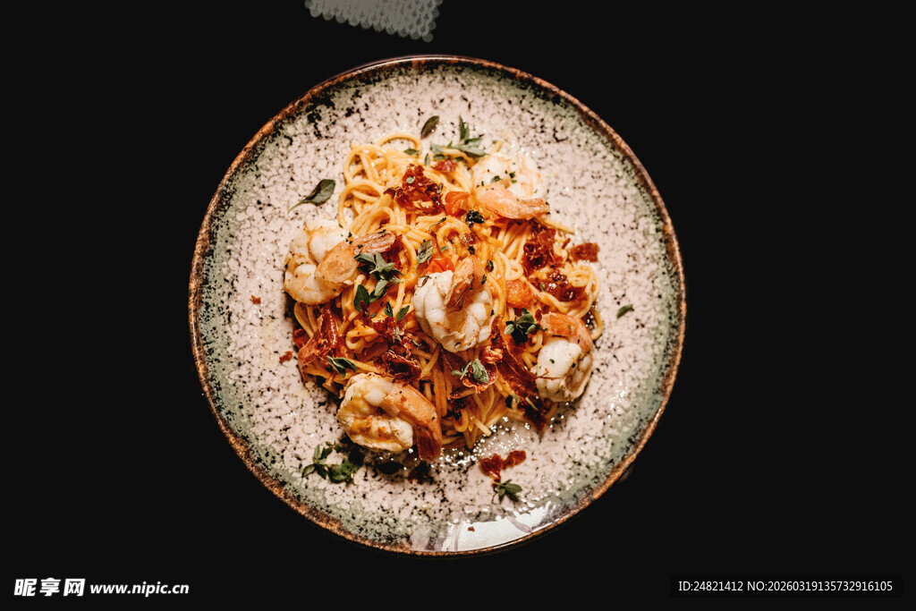 美味海鲜意面摆盘展示