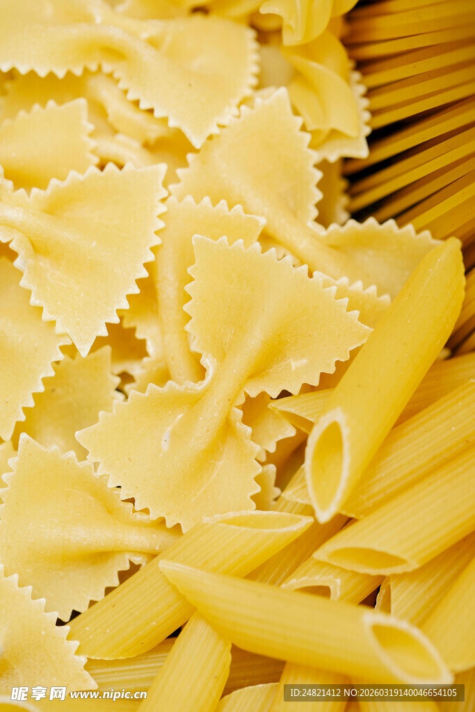 多样美味意大利面特写