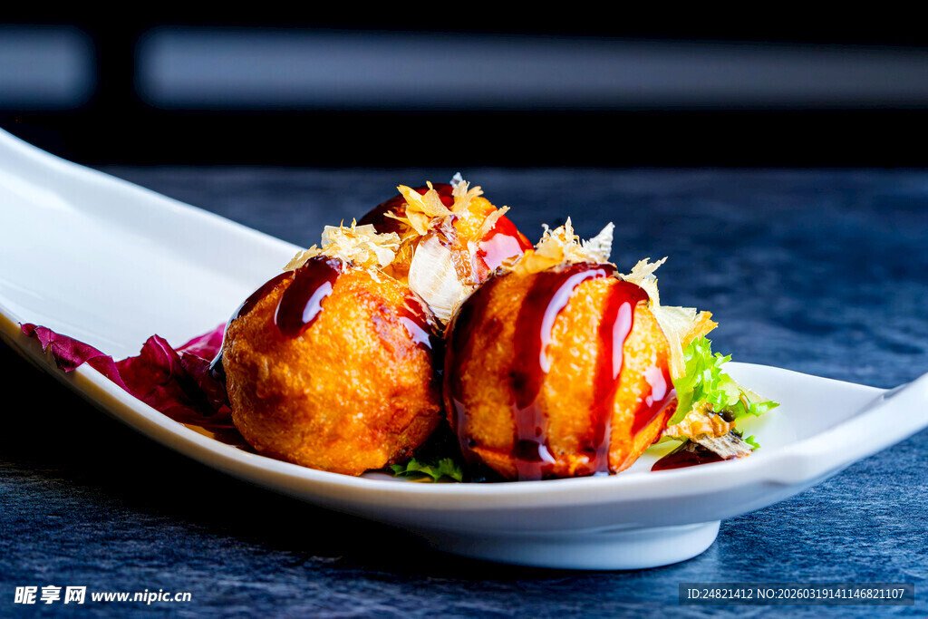 精致美味日式炸物摆盘