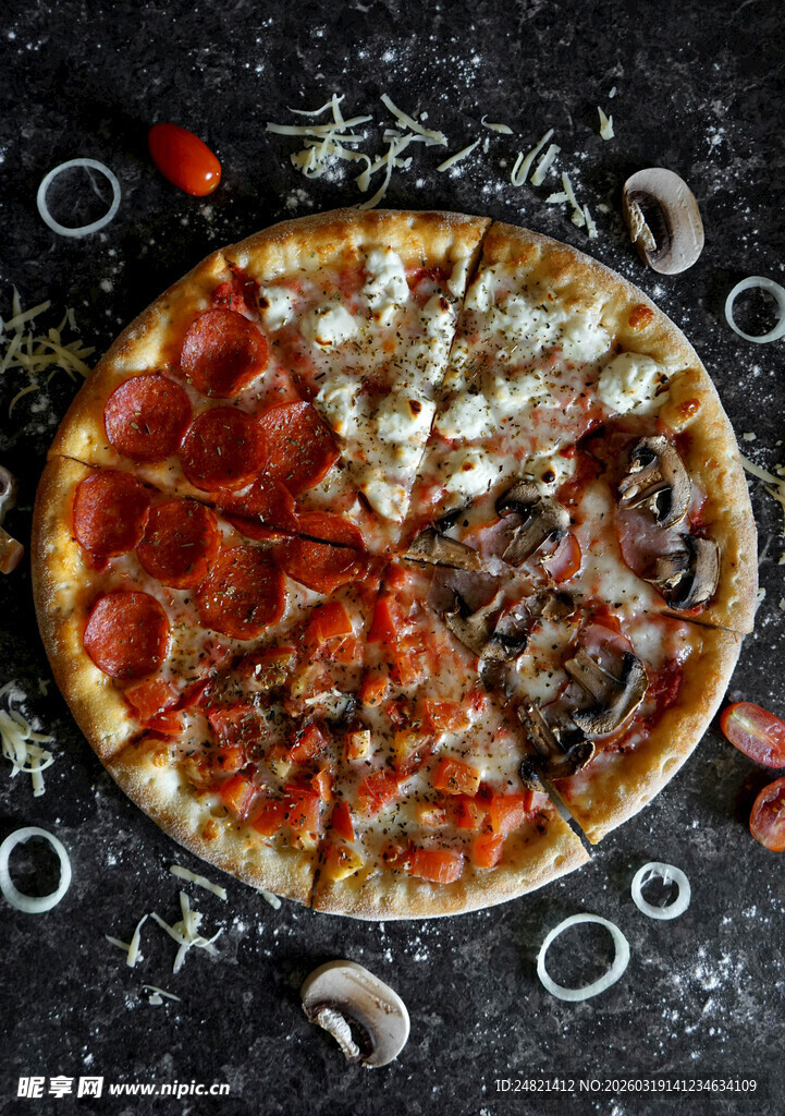 美味多样的特色披萨